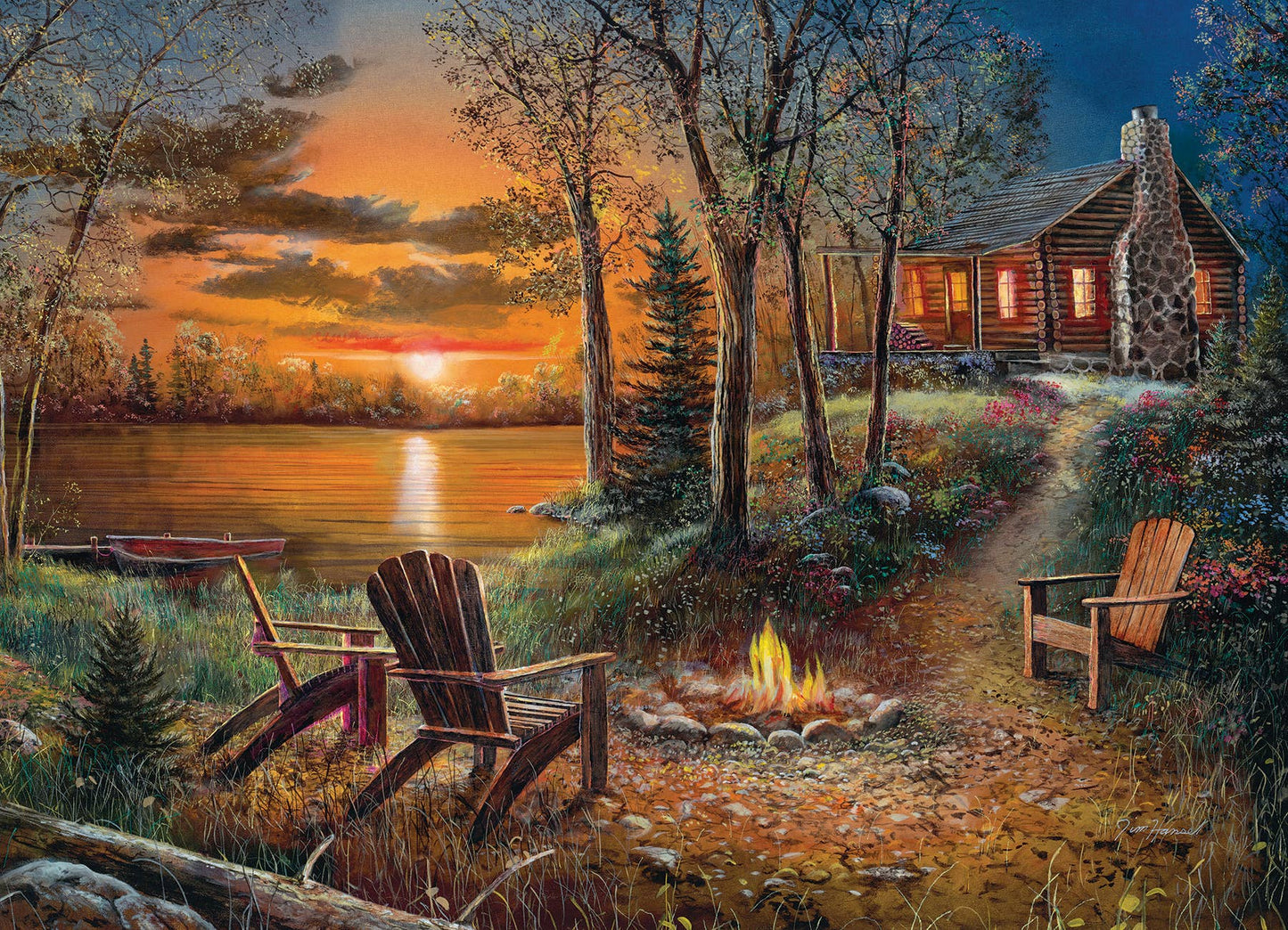 Fireside 500pc puzzle