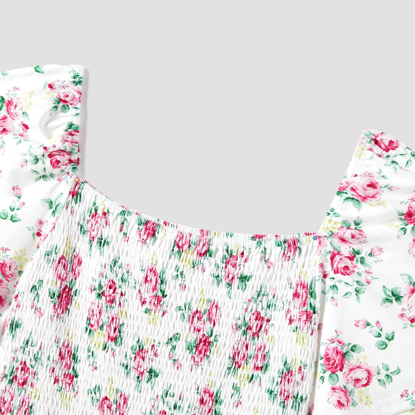 Floral Shirred Dress