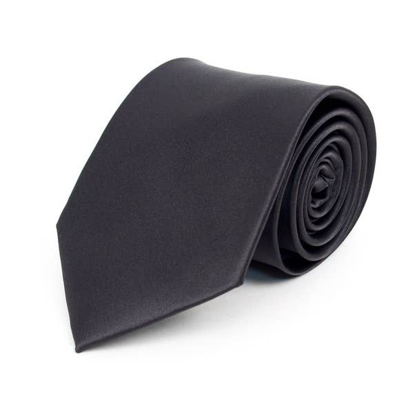 Poly Solid Satin Tie