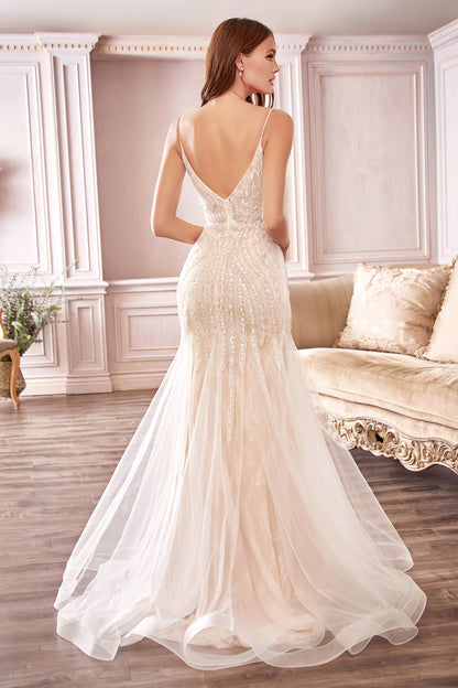 BEADED MERMAID WEDDING DRESS