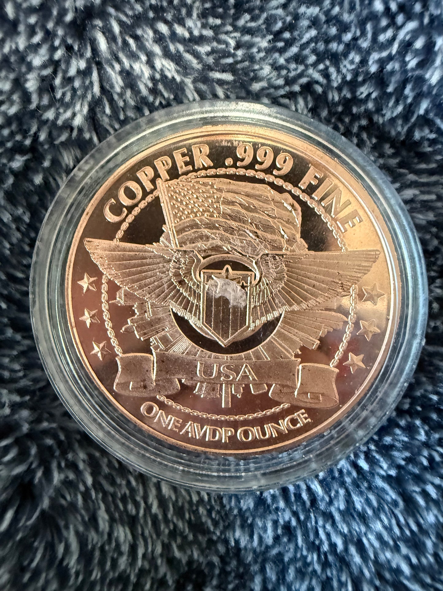 Back the Blue copper round