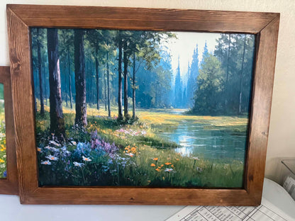 Mountain Scenery Canvas and Frame