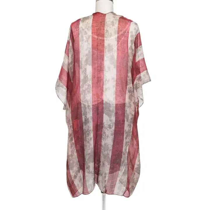 Vintage Inspired Flag Kimono 4