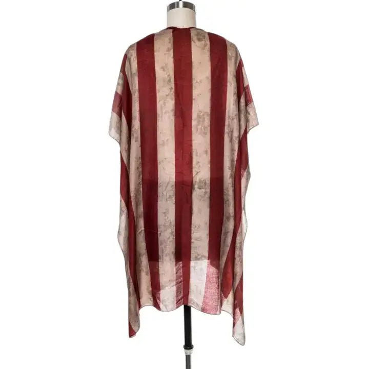 Vintage USA Flag Kimono 9