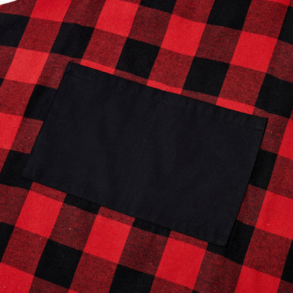 Family Christmas Kitchen Apron Red&Black Plaid 100% Cotton