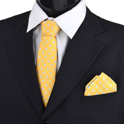 Dotted & Solid Tie with Matching Hanky Box Set