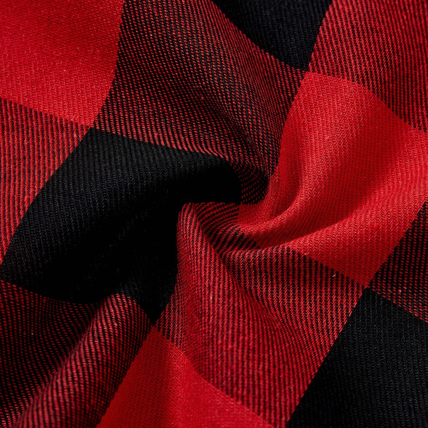 Family Christmas Kitchen Apron Red&Black Plaid 100% Cotton