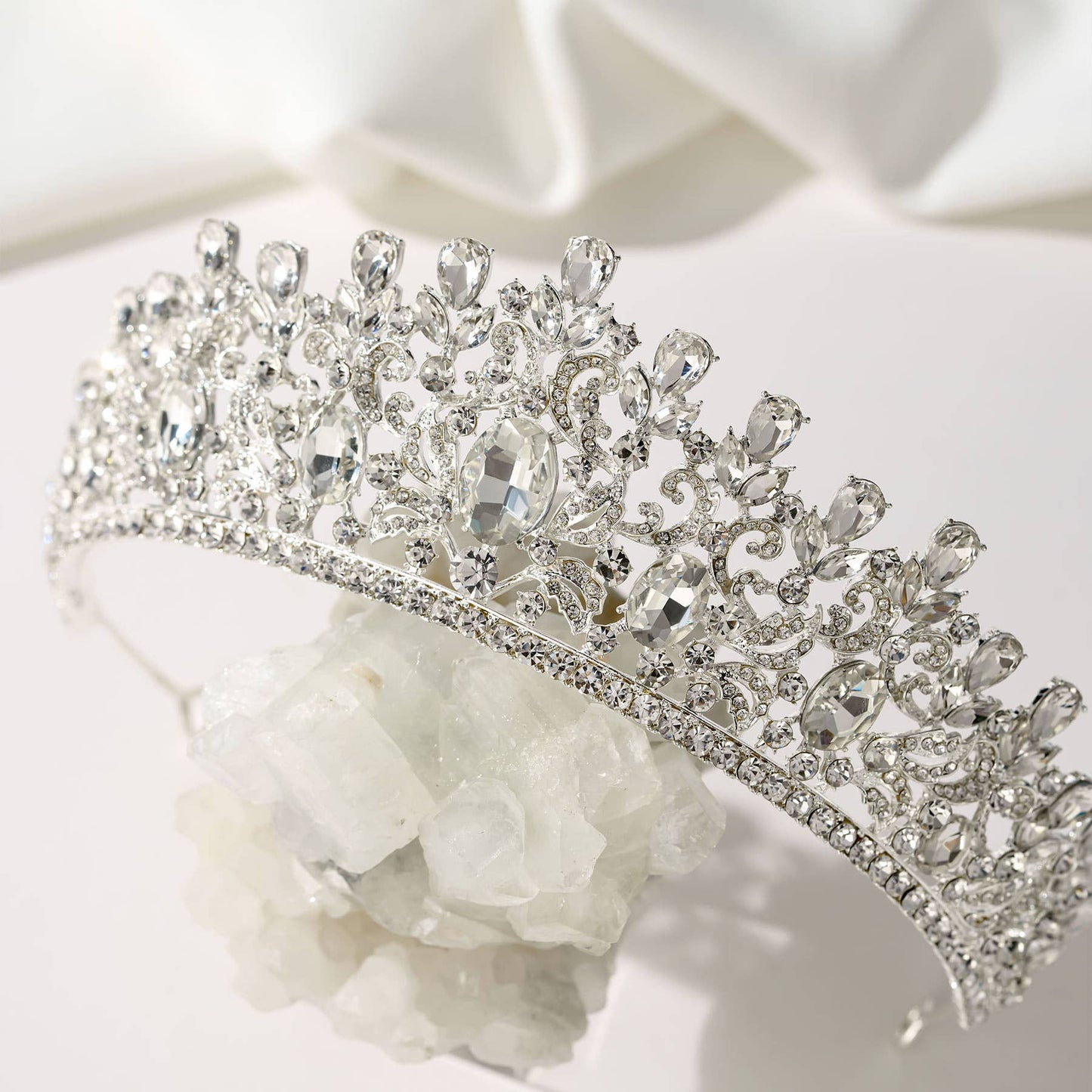 SWEETV costume crystal crowns: Blue