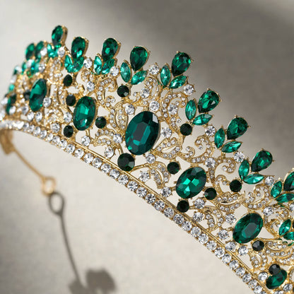 SWEETV costume crystal crowns: Blue