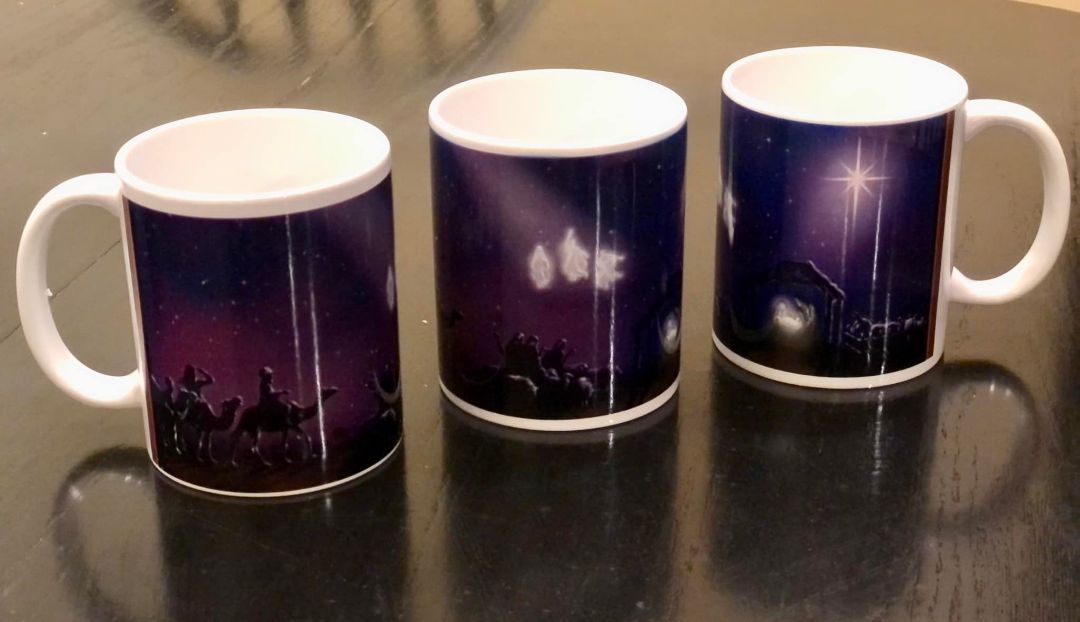 purples, multi AndraMedia Mug with Art Print, 11 oz