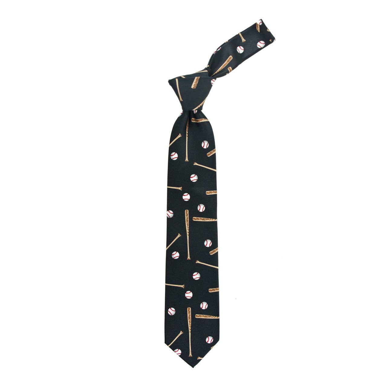 Baseball Black Novelty Tie