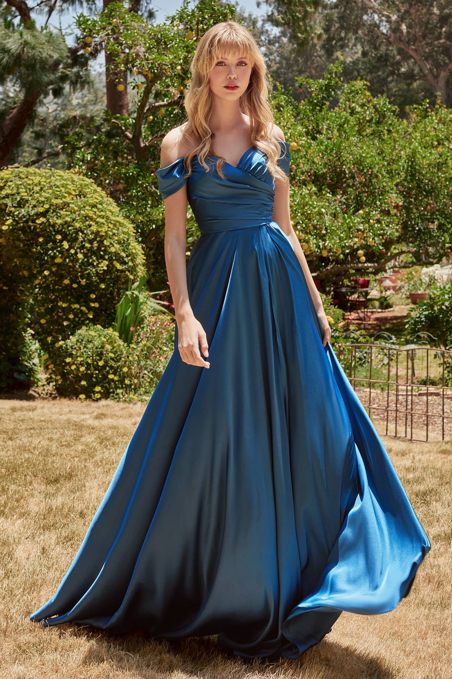 SATIN OFF THE SHOULDER