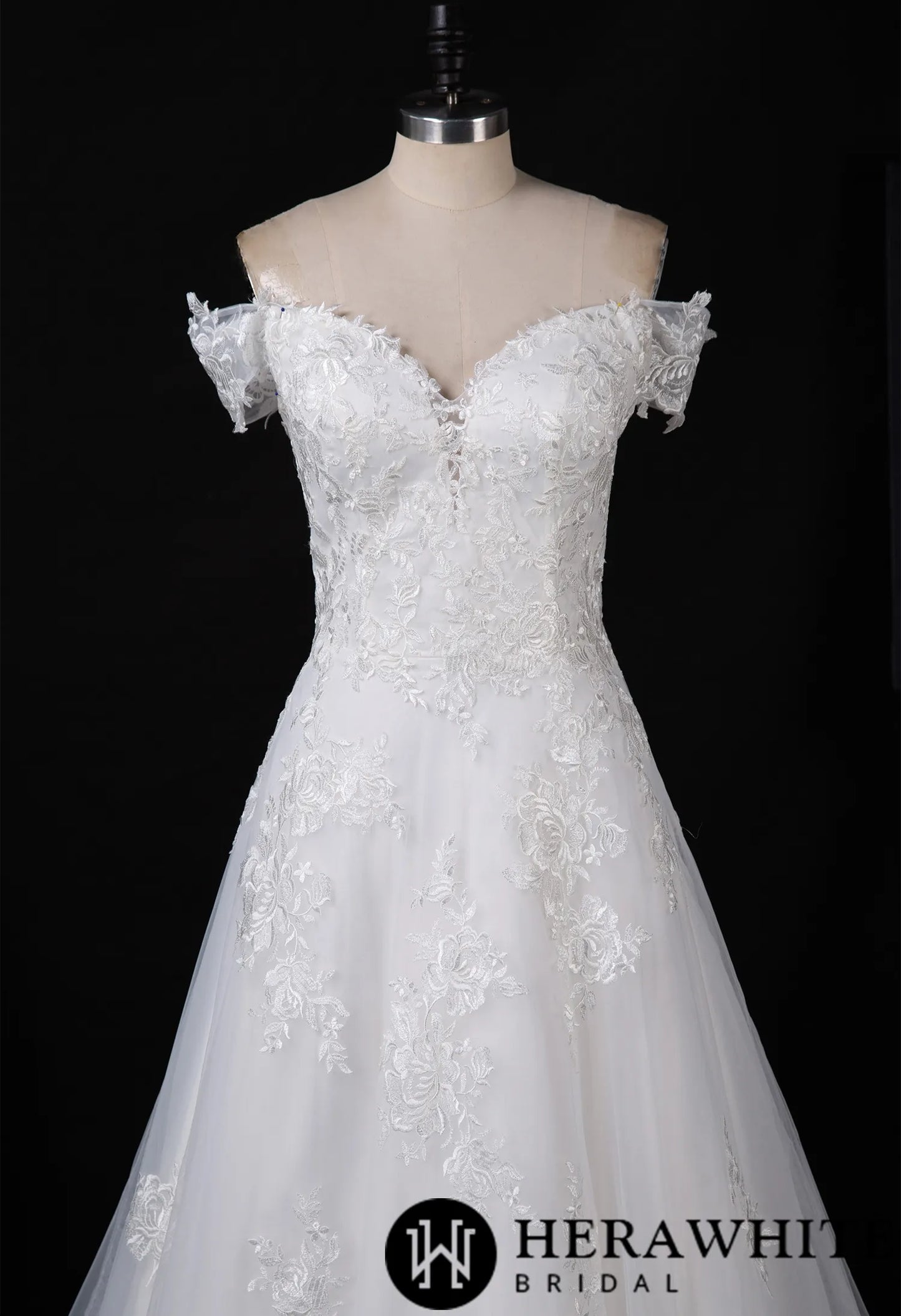 Modern Off-shoulder A-line Wedding Dress