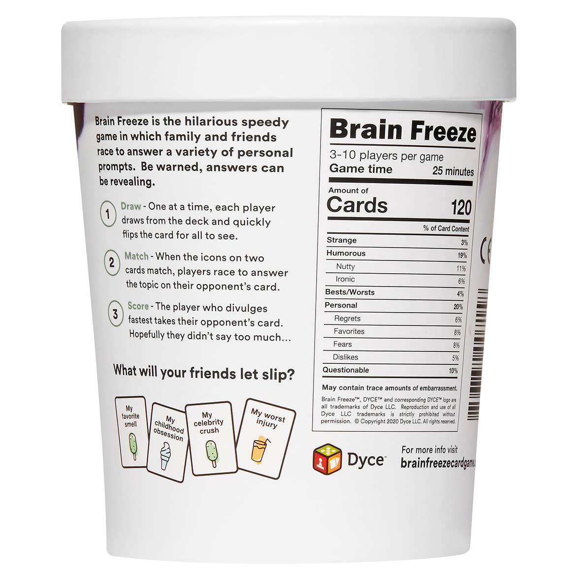 BRAIN FREEZE: The Speak-Before-You-Think Family Game