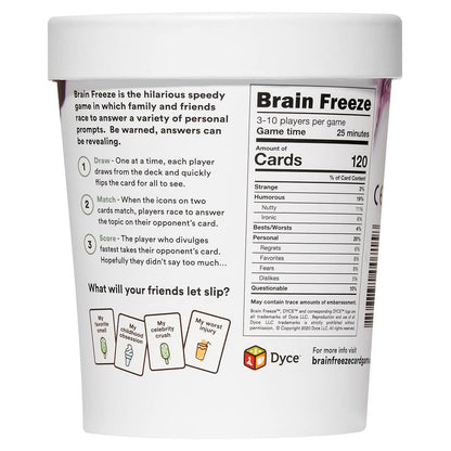 BRAIN FREEZE: The Speak-Before-You-Think Family Game