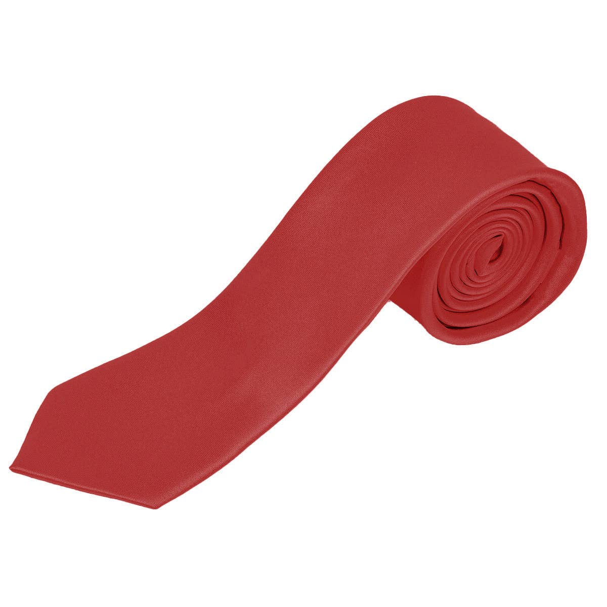 Poly Satin Solid 2.5" Slim Tie