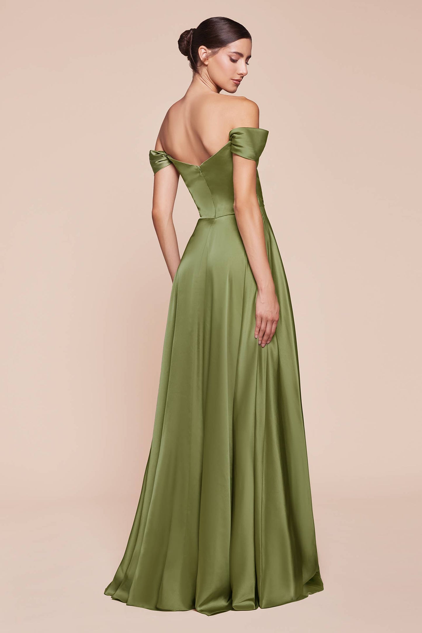 SATIN OFF THE SHOULDER