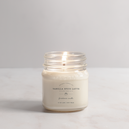 Vanilla Spice Latte - Soy Wax Mason Jar Candle