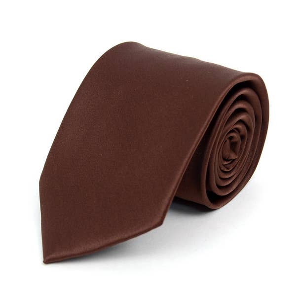 Poly Solid Satin Tie