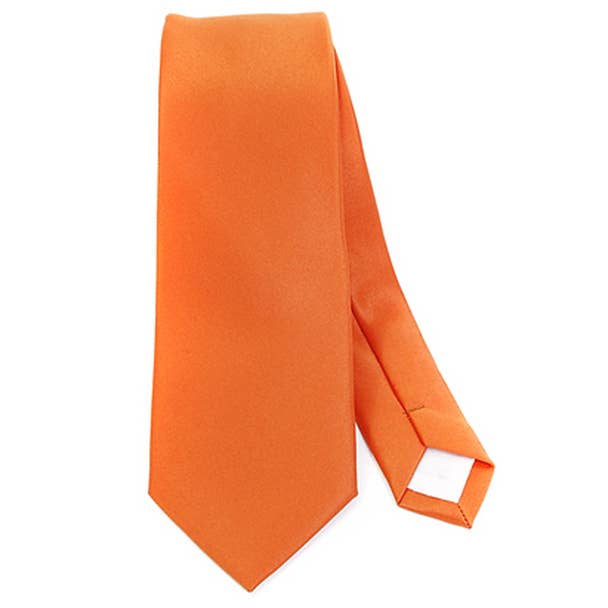 Poly Satin Solid 2.75" Slim Tie