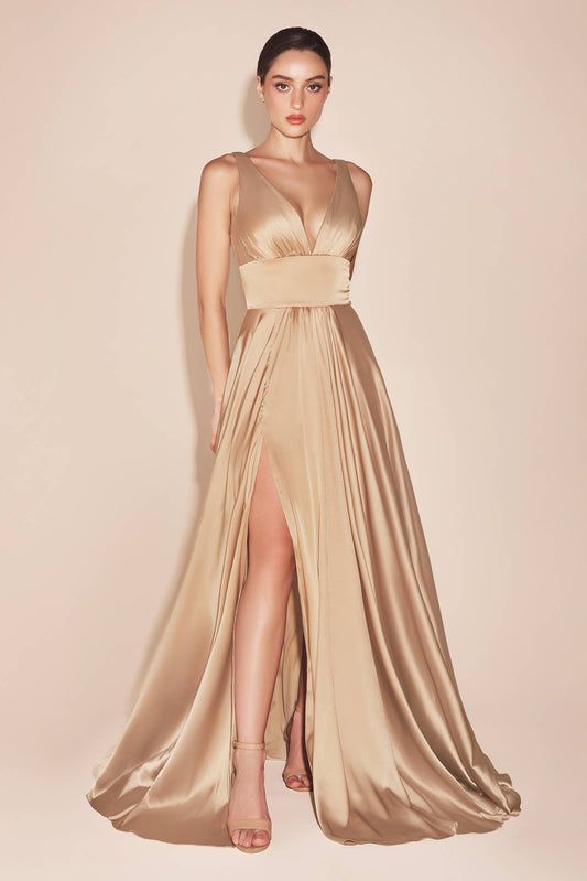 SOFT SATIN A-LINE DRESS