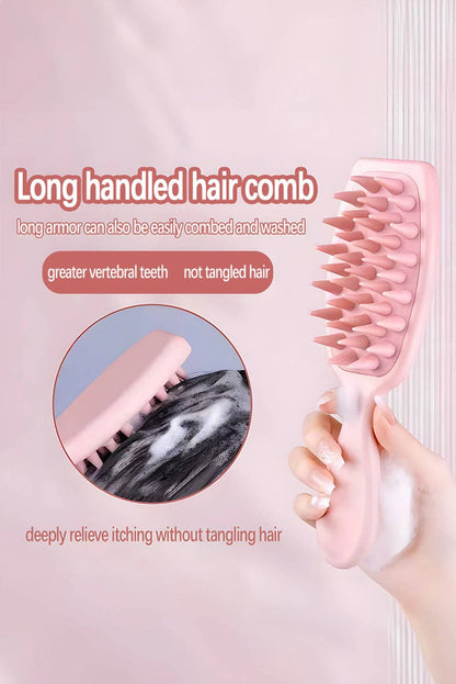 Light Pink Silicone Scalp Massage Hair Brush