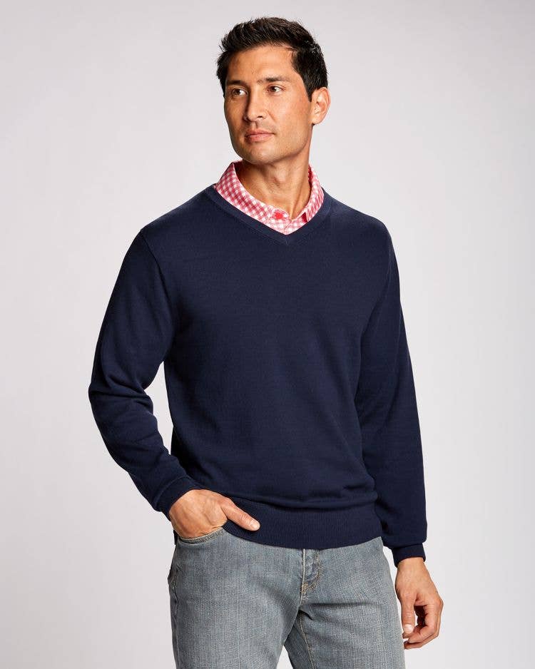 Cutter & Buck Lakemont Tri-Blend V-Neck B&T Pullover Sweater