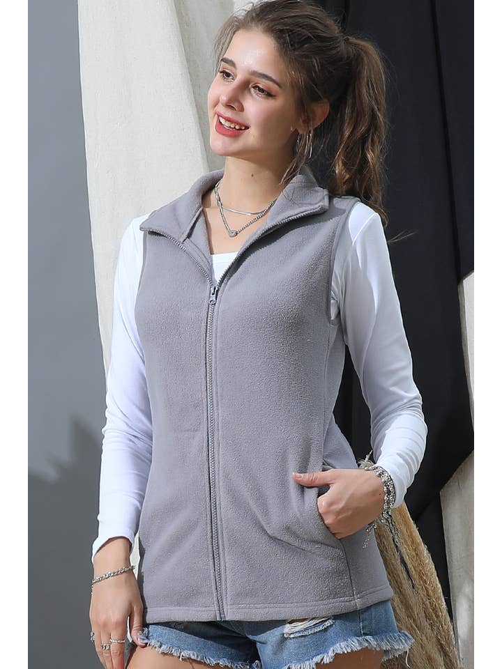 ZIP UP CASUAL VEST