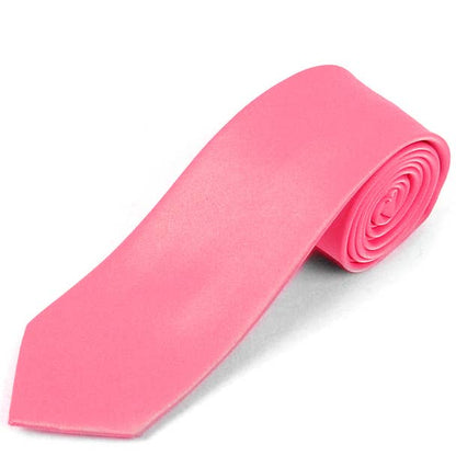 Poly Satin Solid 2.75" Slim Tie