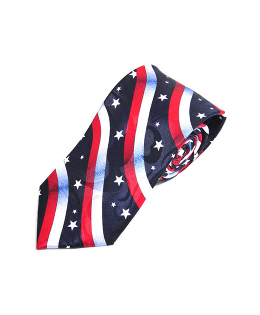 Wavy American Flag Novelty Tie