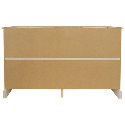 Solid Pine Sideboard with 3 Drawers and 3 Doors - White