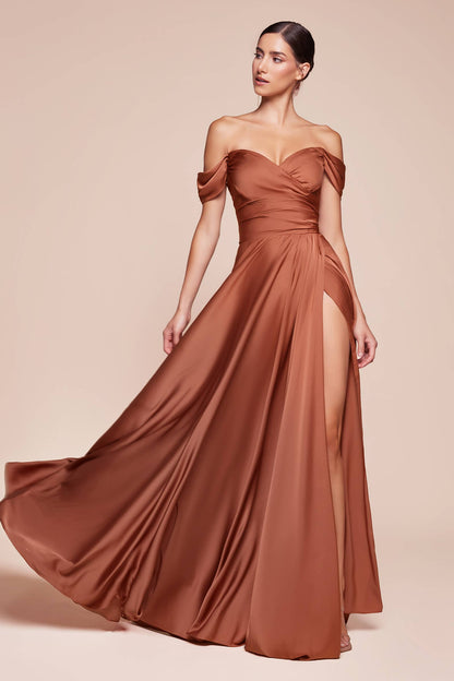 SATIN OFF THE SHOULDER