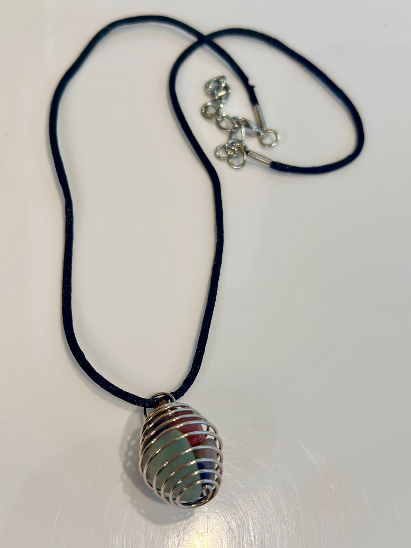 Multi Riley's Rocks Polished Rocks Necklace, Adjustable