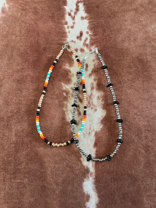 Brown serape necklace