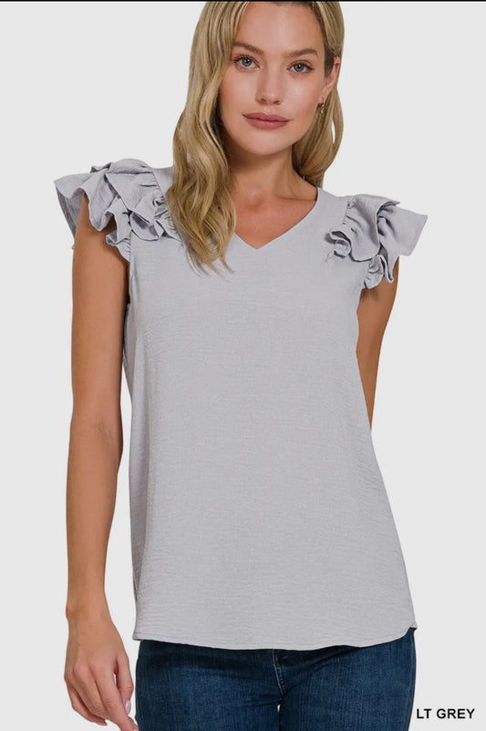 Grey Zenana Tops, Medium