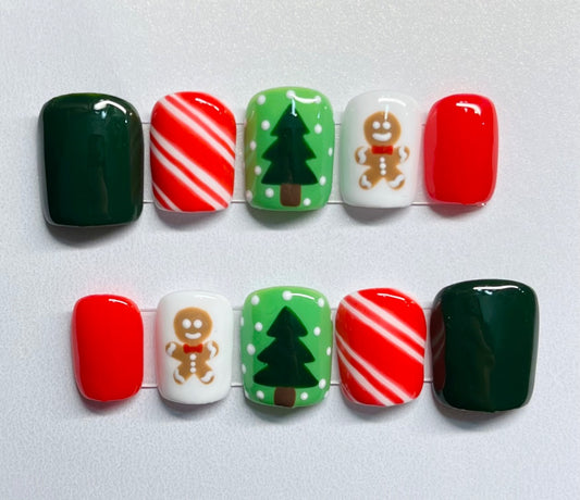 Peppermint Red & Green , Medium