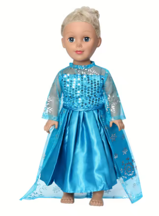 Blue  18 inch doll Elsa, 18 inch doll