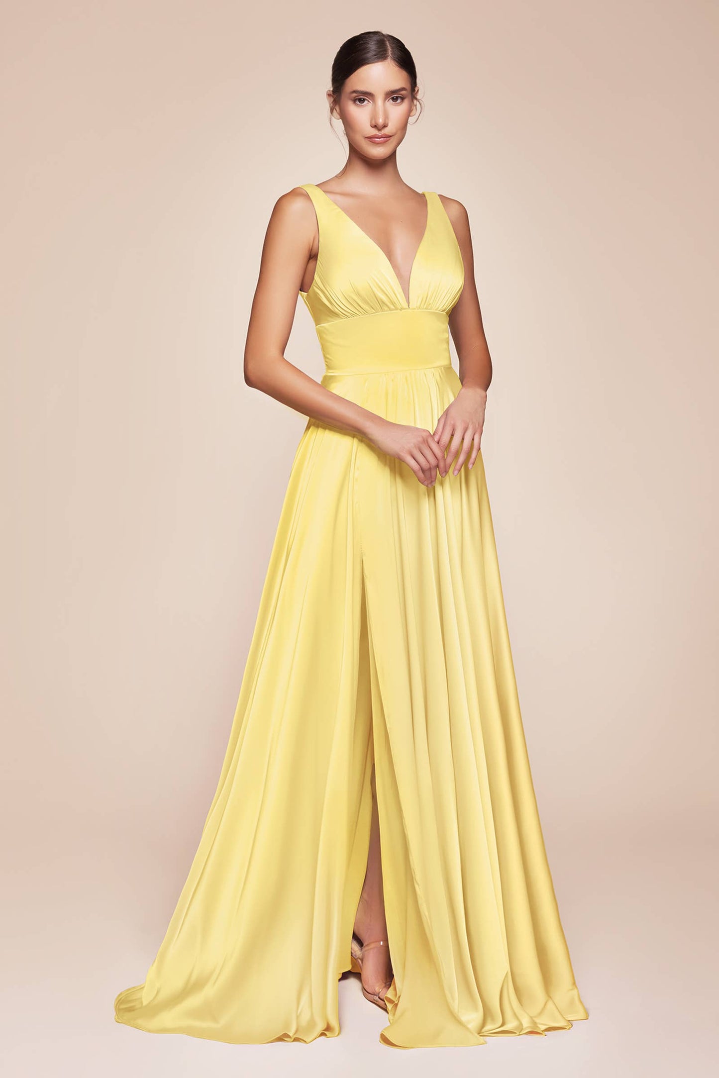 SOFT SATIN A-LINE DRESS