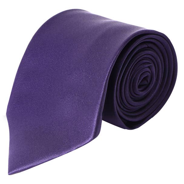 Poly Solid Satin Tie