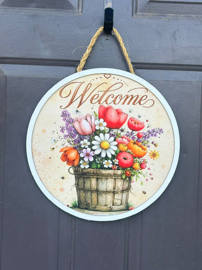 Flower Welcome Sign