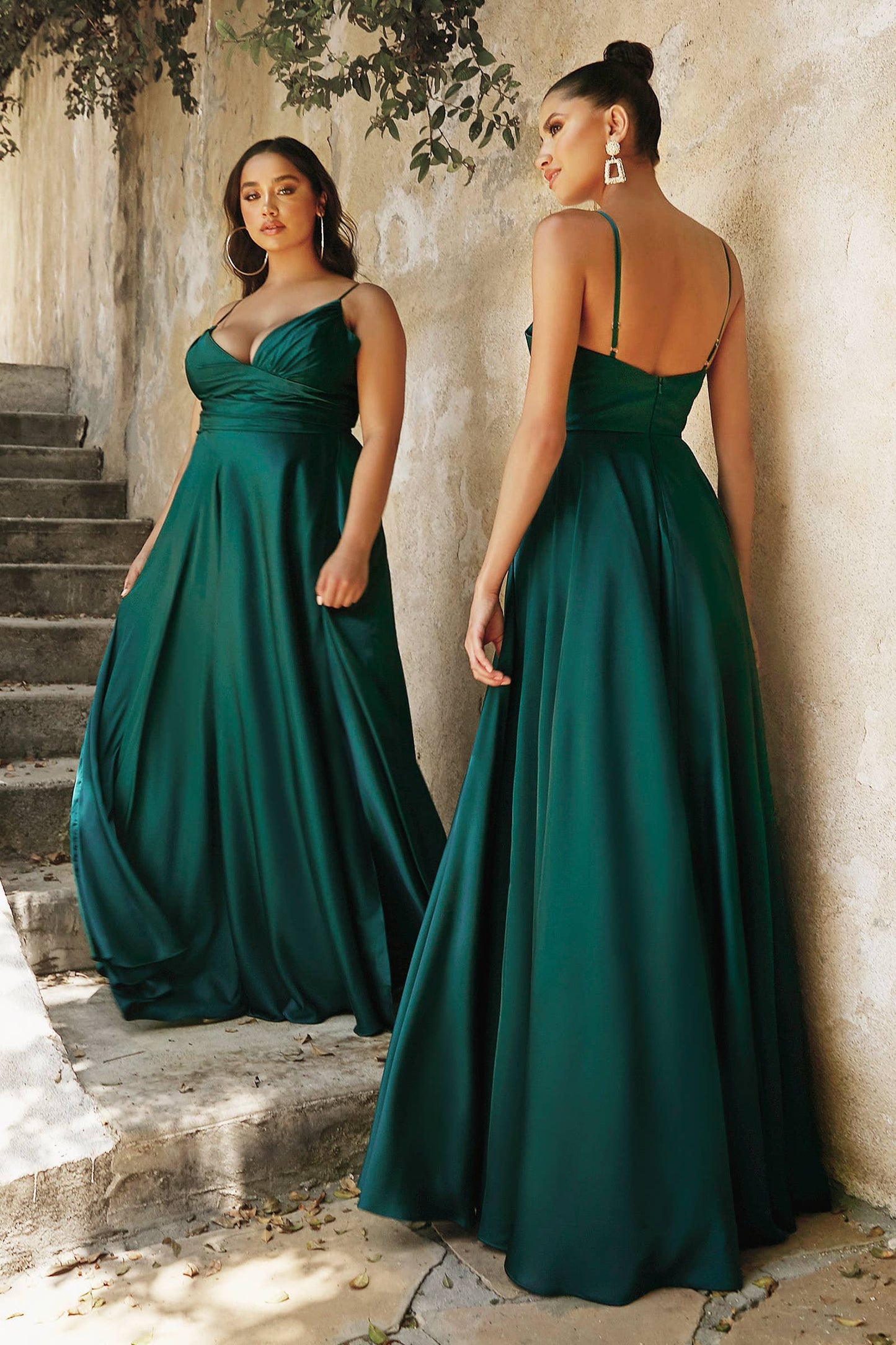 Soft Satin A-Line Curvy Fit
