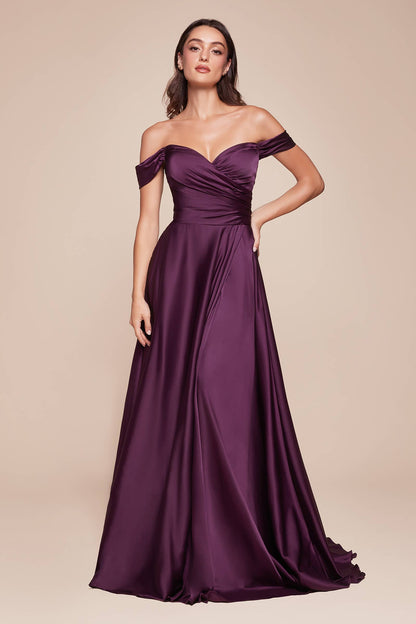 SATIN OFF THE SHOULDER