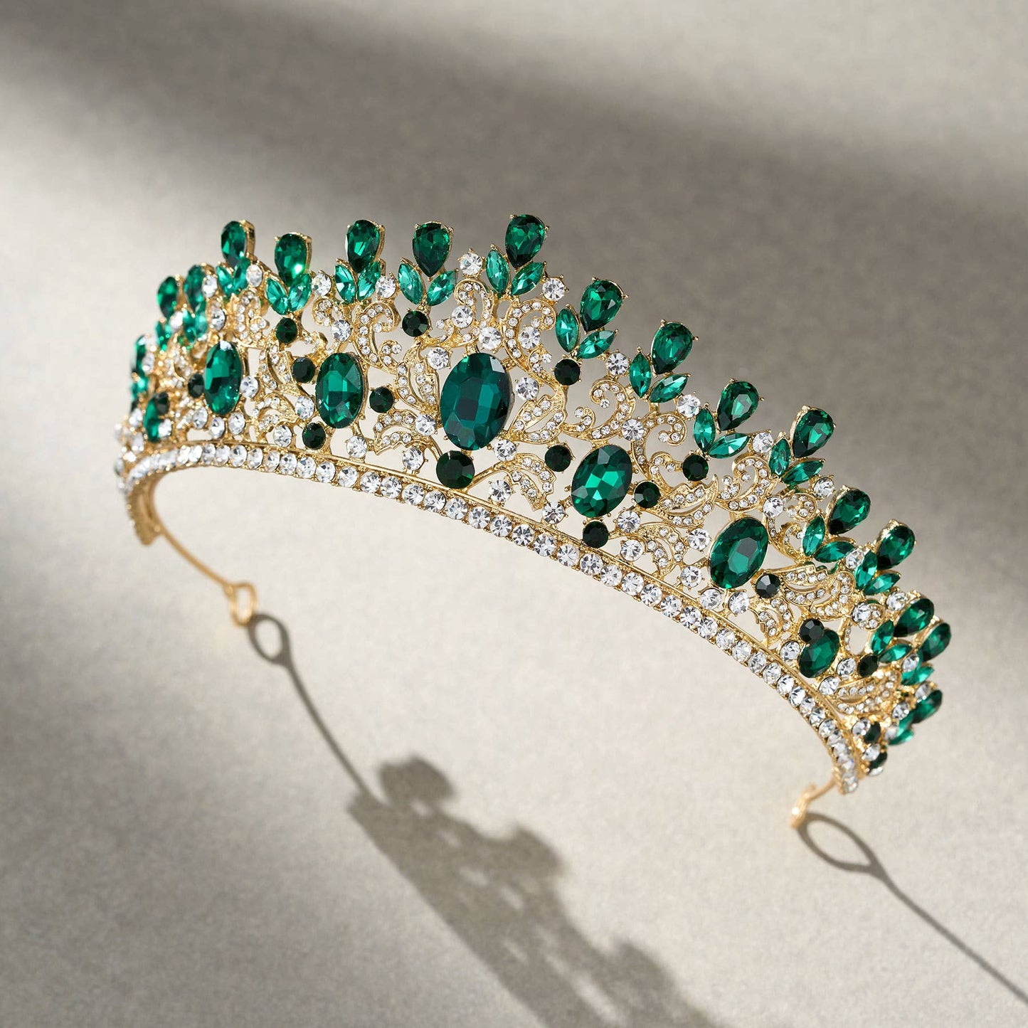 SWEETV costume crystal crowns: Silver