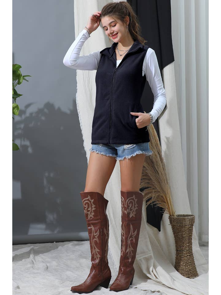 ZIP UP CASUAL VEST