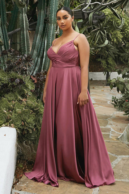 Soft Satin A-Line Curvy Fit