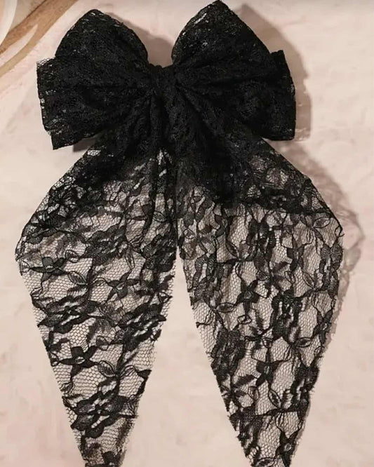 Big Lace Bow Clip