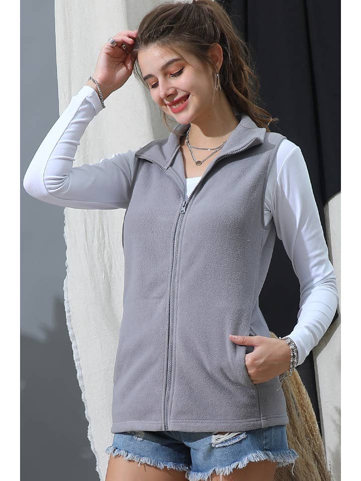 ZIP UP CASUAL VEST