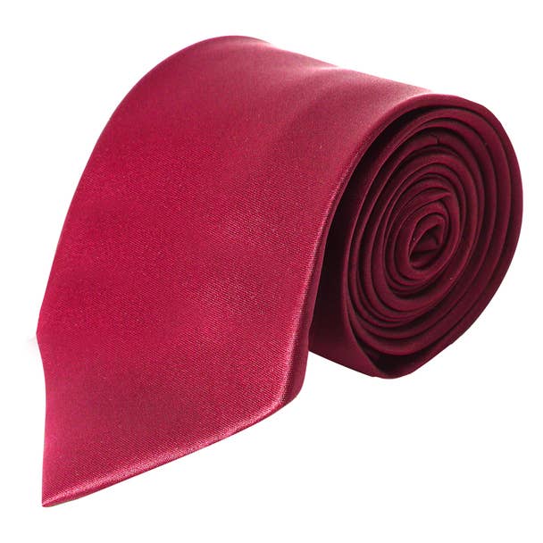 Poly Solid Satin Tie