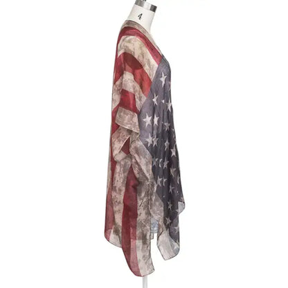 Vintage Inspired Flag Kimono 4