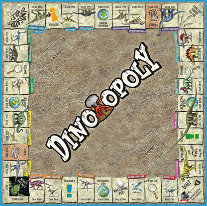 Dino-Opoly (new design) Board Game, by Late for the Sky